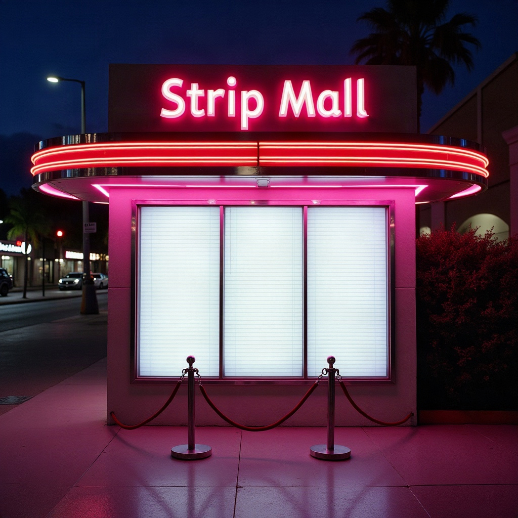 Mall directory kiosk with blank slots